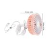 Portable Car Vent Fan for Cooling USB Powered 3 Speed Pink Design
