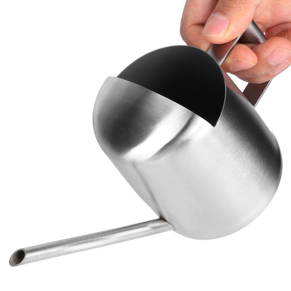 300 мл лейка из нержавеющей стали с длинным носиком для полива комнатных зеленых растений, бонсай