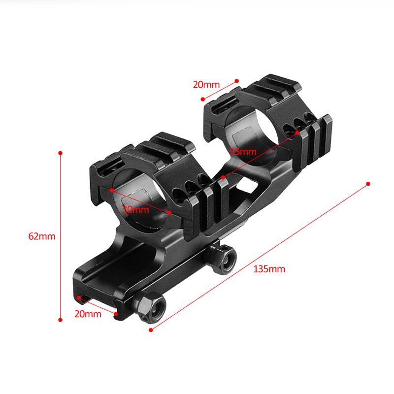 FIRE WOLF 1.5-4X30 Jacht Tactische Optische Scope Met Rood Groen Lichtgevend Kruis Torentje Locking Scope Range Scope