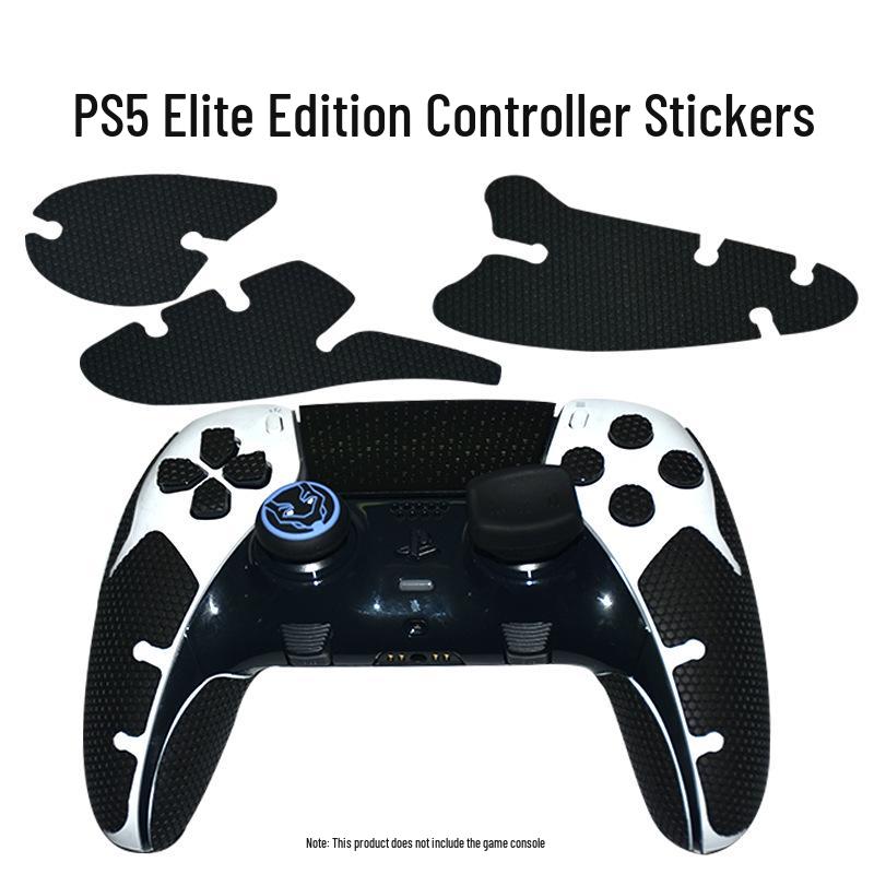 Антискользящая накладка на рукоятку для контроллера PS5 Elite с наклейками на кнопки, влагопоглощающая резиновая накладка, пылезащитная конструкция.