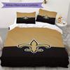 New Orleans Saints Pattern Bedding uilt Set uilt Cover Pillowcase Home Decoration Birthday Gift (1*duvet cover + 2*pillowcase without core)