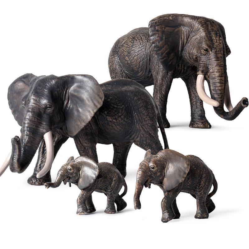 Wildlife Park Elephant Models: Asian, African & Mammoth - Educational Toy for Children's Cognitive Science