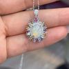 Sace Gems Сертифицированное серебро S925, 8*10 мм, подвеска с натуральным опалом, ожерелья для женщин, помолвка, коктейльная вечеринка, изысканные ювелирные изделия