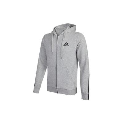 Essentials Logo Print Вязаная куртка с капюшоном Мужская Верхняя одежда Светло-серый H12214