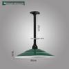 Vintage Military Green Outdoor Curved Pole Street Light, Waterproof Industrial-Style Lampshade for Doorway or Farmhouse Wall