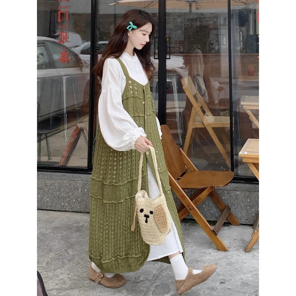 DIMANAF 2025 Новое летнее платье Женское длинное безрукавное зеленое трикотажное базовое модное платье Топы Футболки Повседневные свободные футболки