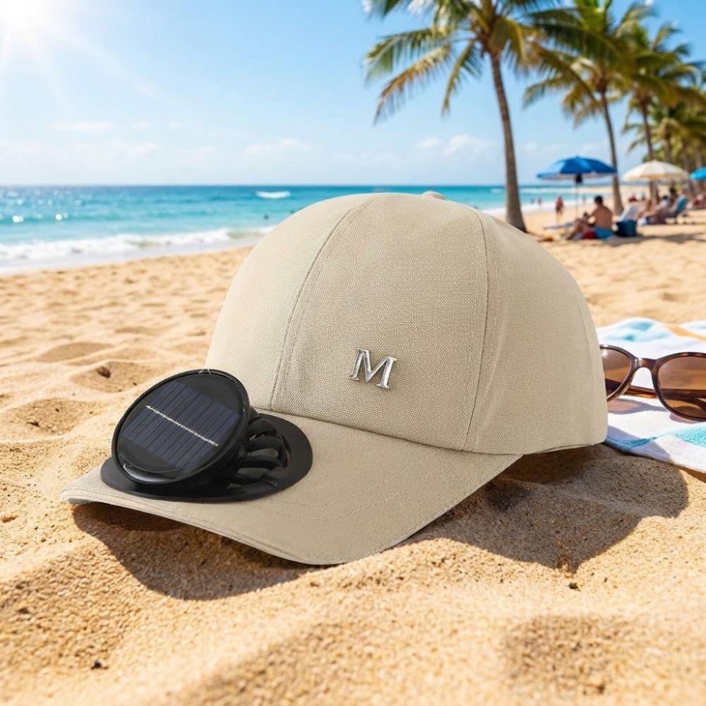Letter Sunshade Duckbill Cap Breathable Fan Cooling Baseball Cap for 3.7V600mAh Summer