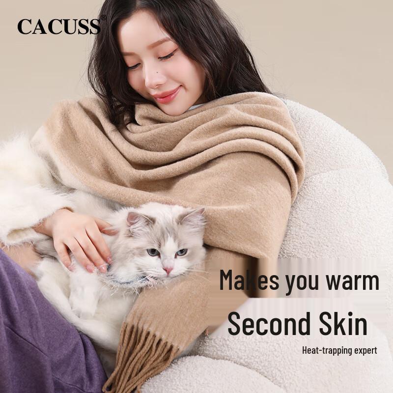 CACUSS Women's Winter Wool Blend Scarf & Shawl