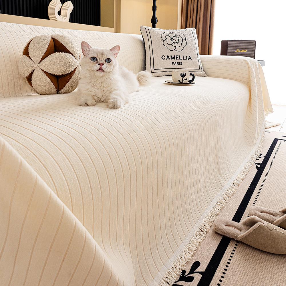 Anti Slip Sofa Towel Anti-Cat Scratch Cloth Sofa Cover Teddy Velvet Waterproof Multi-Functional Sofa Cover Cloth Towel