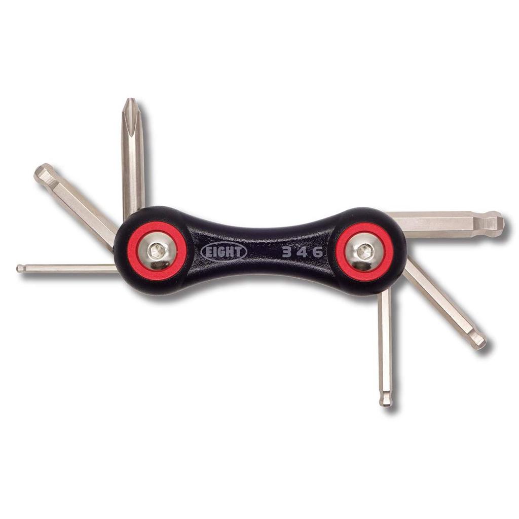 Eight Hex Key Wrench Multi-Tool, 2-6mm, No. 2, CN-M