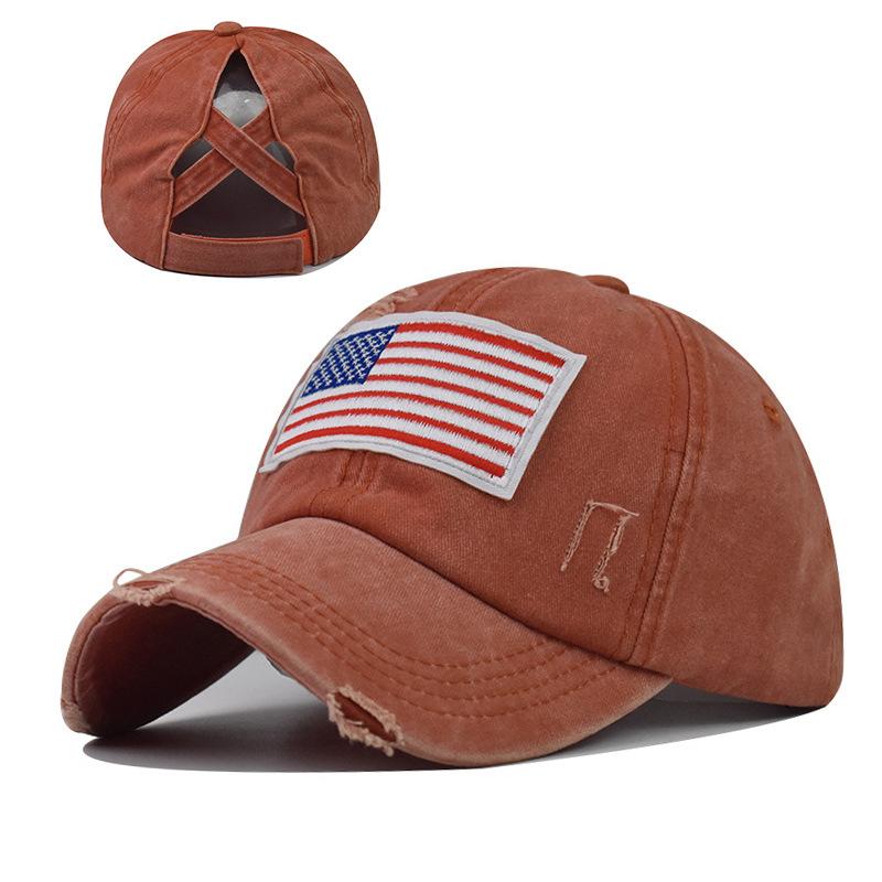 Бейсболка с национальным флагом 2021 года Кепка с перекрещенными волосами и загнутыми полями для международной торговли в стиле европейский и американский прилив Бейсболка с Днем независимости