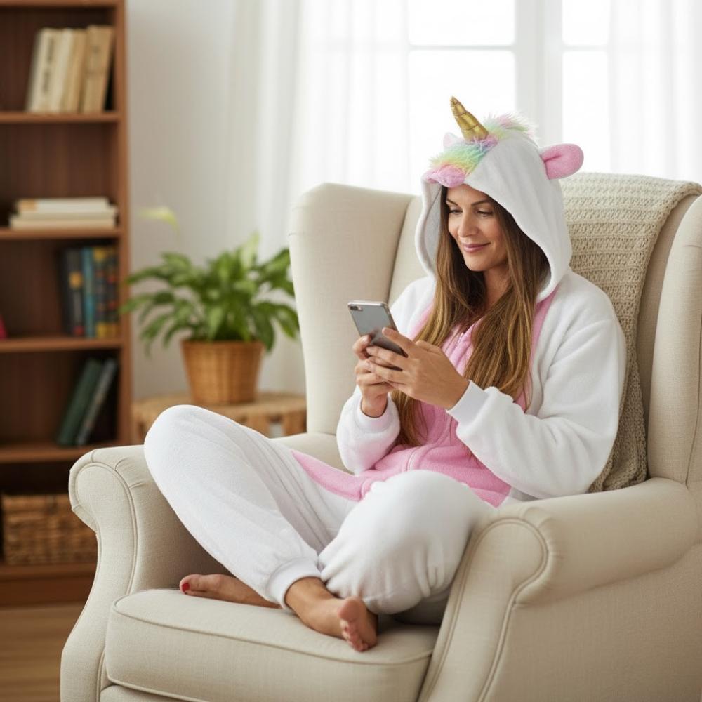 Men's unicorn pajamas kigurumi onesie jumpsuit adult costume size S