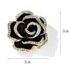 Camellia Flower Enamel Brooch Female Lapel Jewelry Party Pins