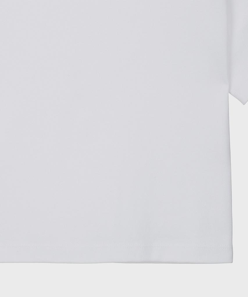 BASIC HOUSE Women'S Round Cropped Short Sleeve T-Shirt White Lats0202