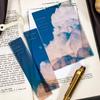Cosmic Wander PVC Bookmark Set: Sun, Moon, Stars, and Clouds - Frosted Minimalist Transparent Book Clips