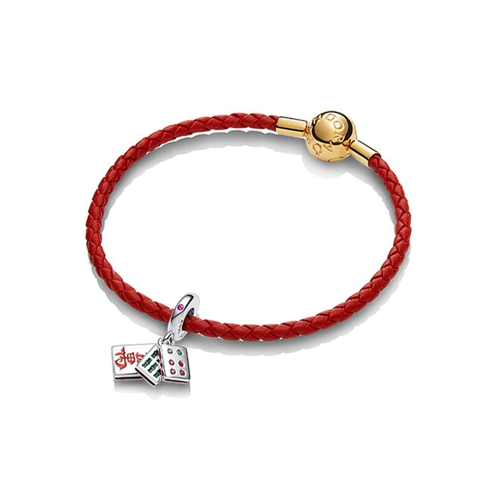 Pandora Lucky Rabbit Woven Leather Bracelet Women bracelet ZT2583