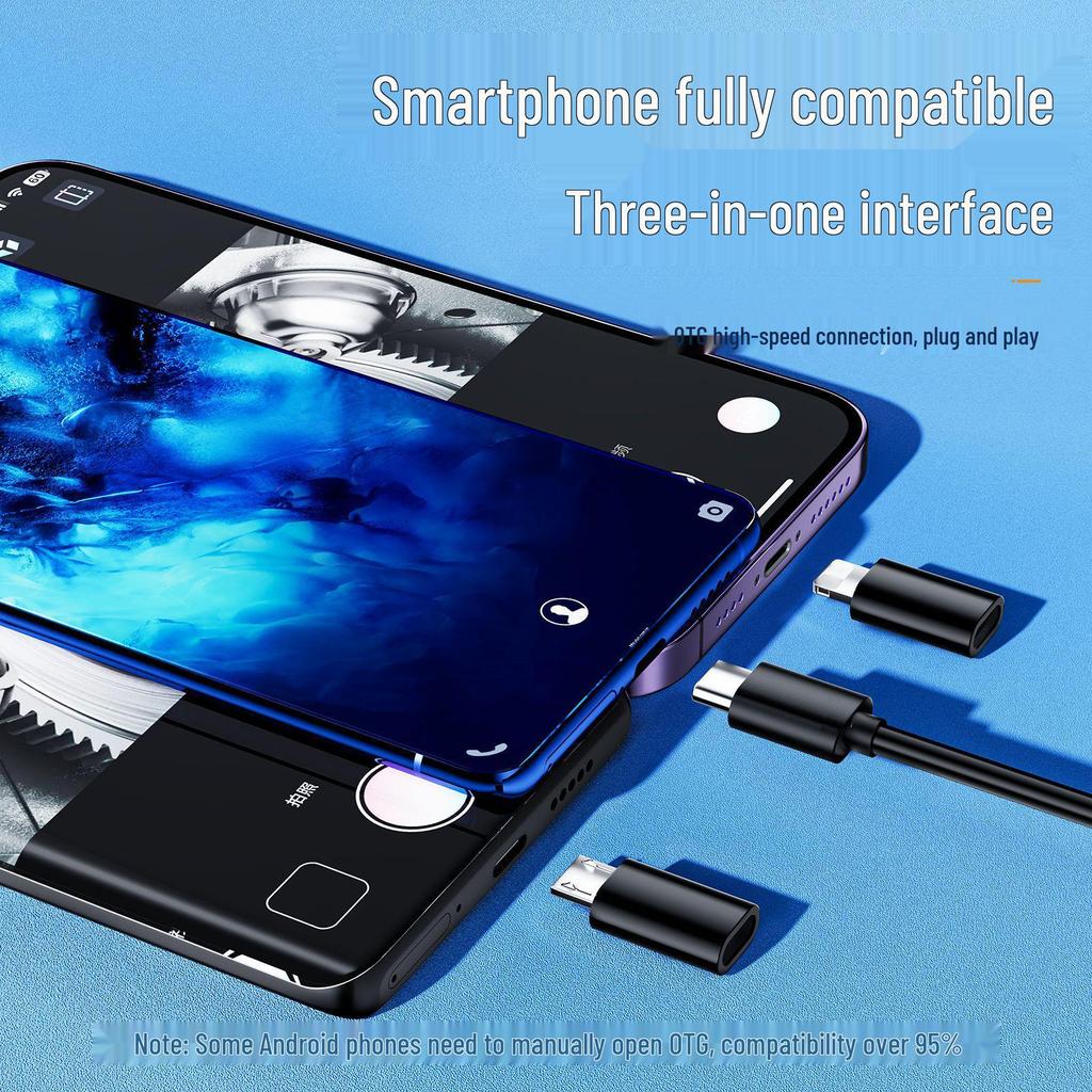 Водонепроницаемая эндоскопическая камера с двумя объективами высокого разрешения для телефона Apple – 3-мегапиксельный промышленный зонд