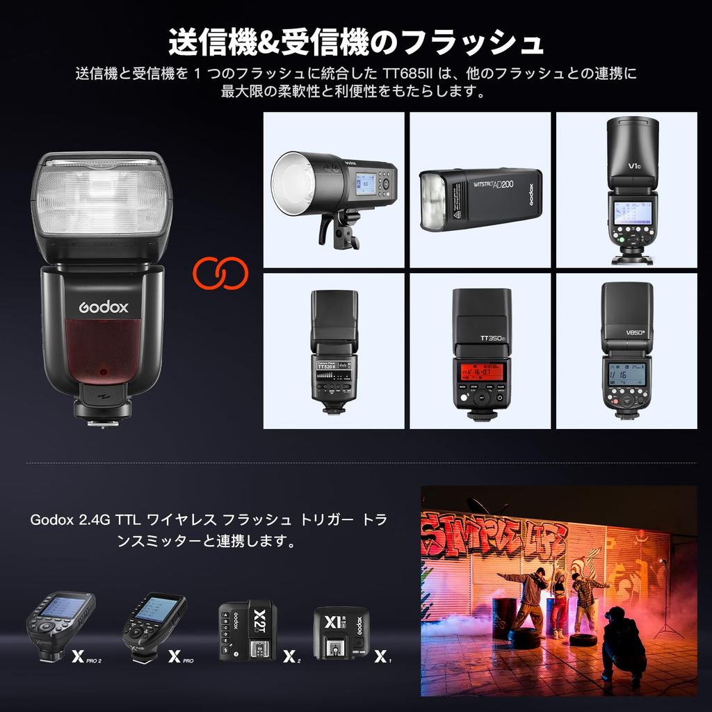 Вспышка Godox для камер Fujifilm Высокоскоростная синхронизация TTL-пленки Color X System GN60 Speedlight Беспроводная функция дистанционного спуска вспышки