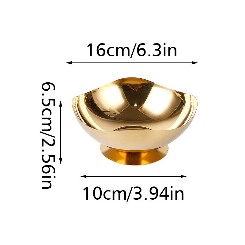 304 Stainless Steel Tall Footed Design Restaurant Ice Cream Bowl Durable Fruit Bowl Creative Salad Bowl Ins Home Accessories