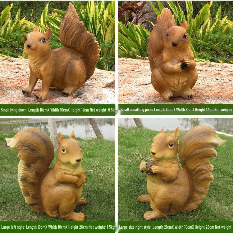 Креативное украшение в виде белки на дереве - Милое украшение животного для садовых поделок