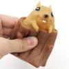 Сжимаемая резиновая чашка с белкой, игрушка для снятия стресса, пень, милый миниатюрный телескопический держатель для ручек