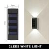 LED Solar Wall Lamps Outdoor Waterproof Up And Down Luminous Lighting Garden Fence Balcony Yard Street Decoration Wall Lights
