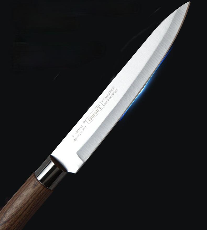 Кухонный нож из нержавеющей стали для измельчения и очистки фруктов с ручкой из палисандра