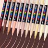 12 Colors Skin Tone Markers Pens Nylon Soft Head Acrylic Markers Waterproof Pen Soft Brush Nib Skin Color Figure Painting School