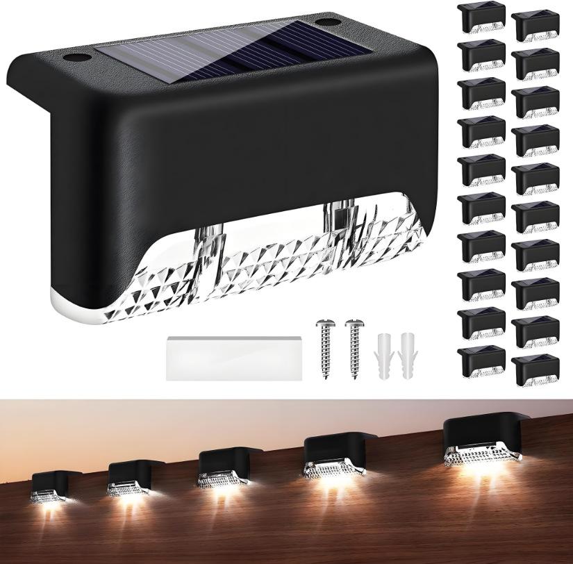 Светодиодный солнечный светильник для лестницы IP65 водонепроницаемый уличный садовый светильник для дорожки, двора, патио, ступеней, забора, садовый декор, солнечный светильник для улицы