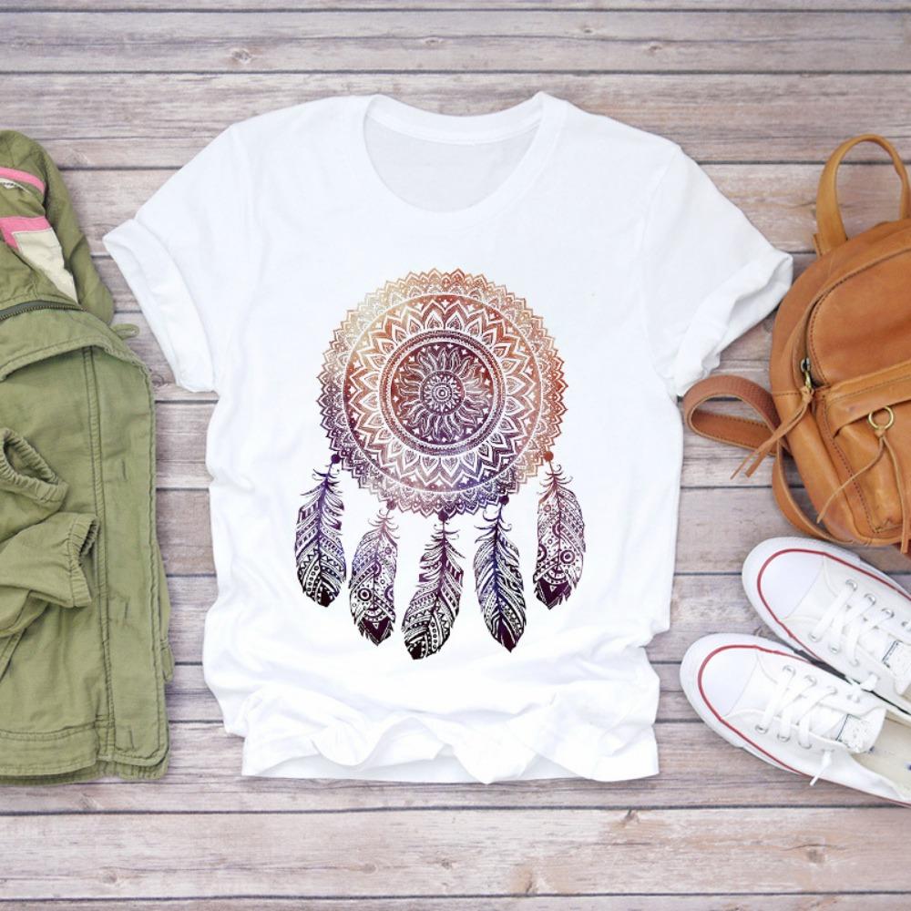 Dreamcatcher Dreamcatcher Crewneck свободная модная белая футболка женская футболка с короткими рукавами топы футболка большого размера футболка