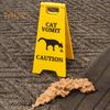 Vomiting Cat Sign Standing Dog Vomit Caution Sign Vomiting Cat or Dog Black Silhouette Sign for Bathroom Decor Gag Gift