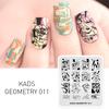 kads Геометрические 3D-изображения, пластины для штамповки ногтей, геометрическая форма, дизайн ногтей, штамп, трафарет, инструменты для штамповки ногтей, пластина для штамповки