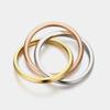 Stainless Steel Fashion Classic Style Three Ring Interlocking Ring for Women Men Jewelry Gifts Size 5-11
