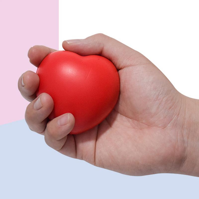 10LB Finger Exercise Ball Hand Grip Strengthening Exercise Hand Exerciser Single-Finger Heart Shaped Stress Balls Massage Ball