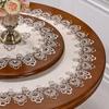 Lace Trim Banquet Decoration Wedding Table Runner Tablecloth Embroidered Tablecloth Table Cover