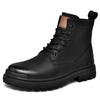 High Top Genuine Leather Men Boots Breathable British Formal Dress Shoes Luxury Ankle Boots for Mens Motorcycle Boots Work Boots