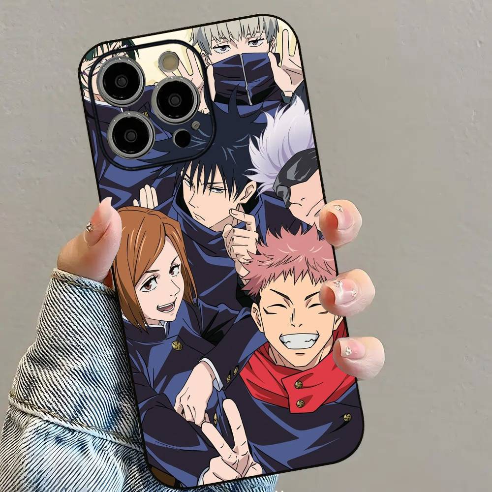 Чехол для телефона с аниме J-Jujutsu K-Kaisen для iPhone 16 15 14 13 12 11 PRO MAX PLUS Mini, мягкий ТПУ, приятный для кожи