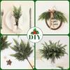 1/5Pcs Artificial Norfolk Pine Branch UV-Resistant Faux Cedar Stem Simulation Greenery Plants Fake Pine Needle Pick DIY Xmas Holiday Party Vase