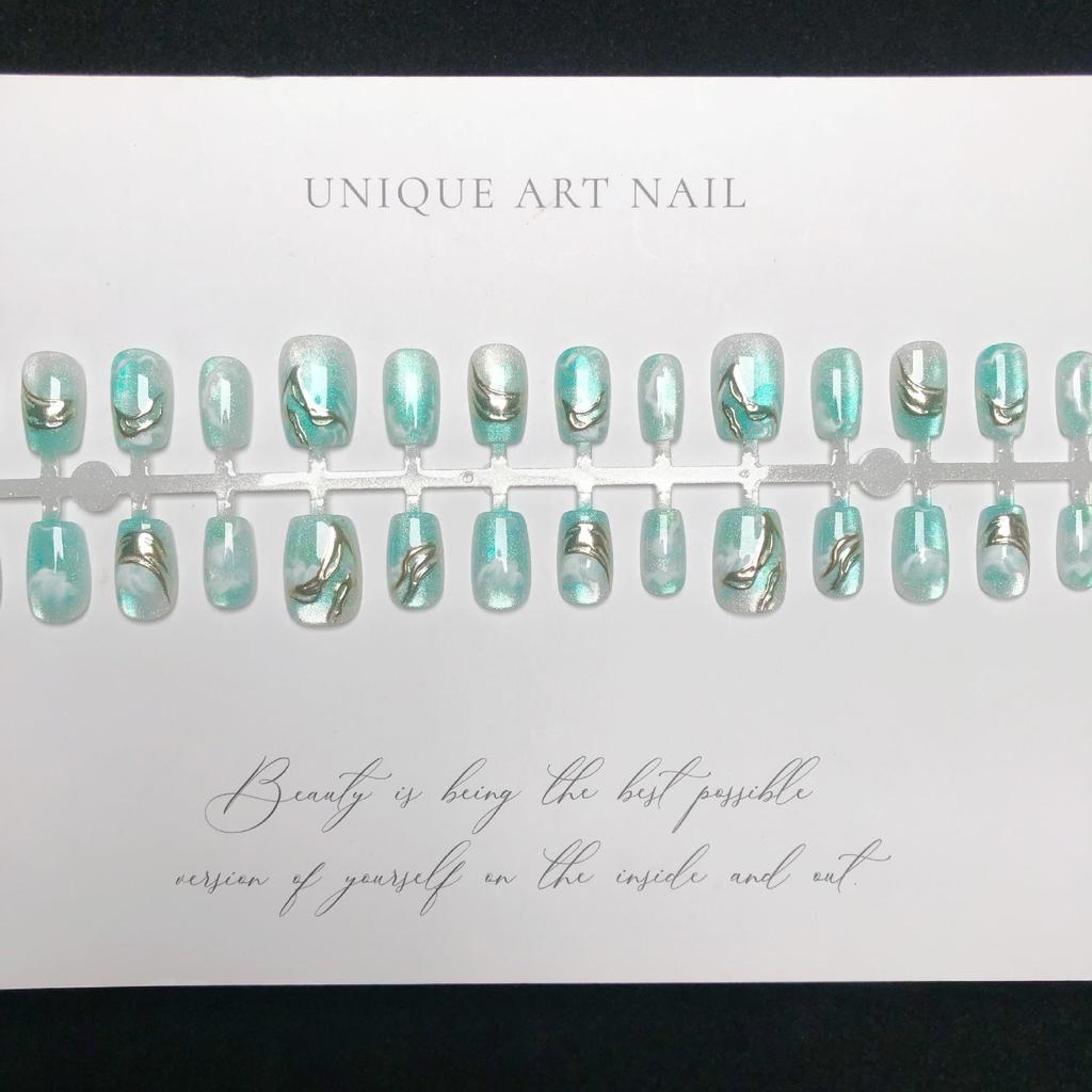 Lakeside Halo Gilded Wearable Bright Crystal Nail Art Patches - 30pcs