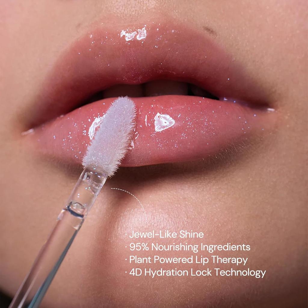 Цветочный Знает Ракушечный Драгоценный Питательный Блеск для Губ, 0,16 жидкой унции(P01 Шампанское Жемчужное)