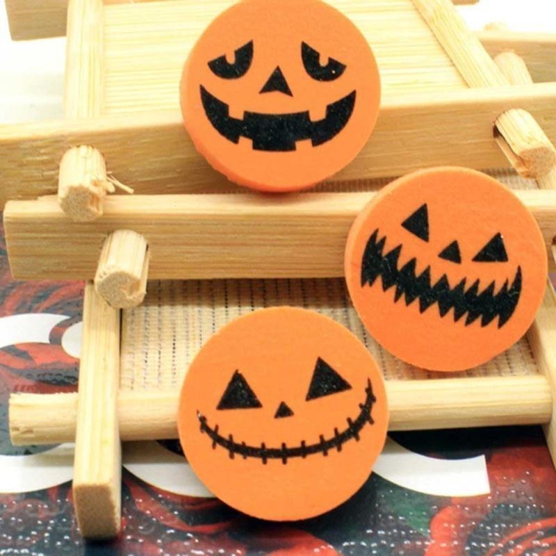 Xiaomi 10Pcs/Set Pumpkin Pattern Halloween Erasers Cute Student Stationery School Learning Supplies Kids Festival Gift