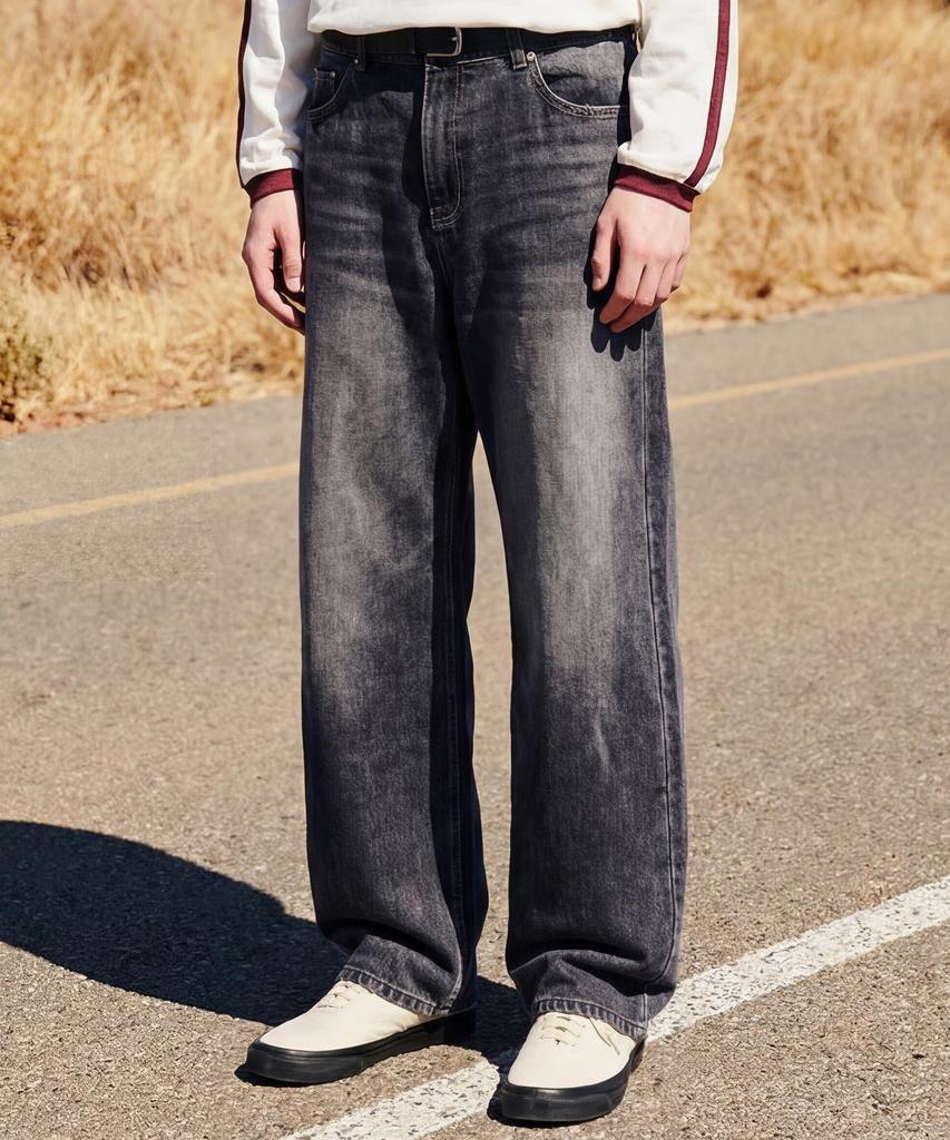 WV PROJECT Fade Wide Denim Pants Dark Blue Kjlp7853