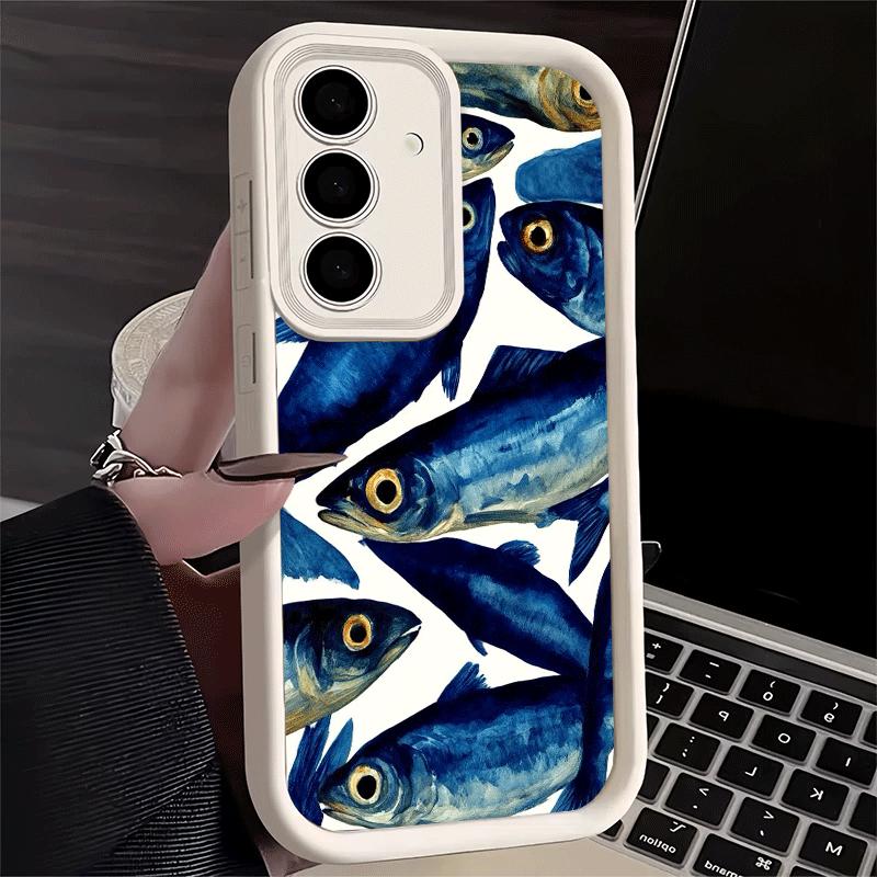 Чехол для телефона Samsung Galaxy S26 S25 Ultra S24 FE Со скидкой Соленая Рыба Чехол S23 Plus S22 + S21 S20 5G Мягкий Силикон Funda