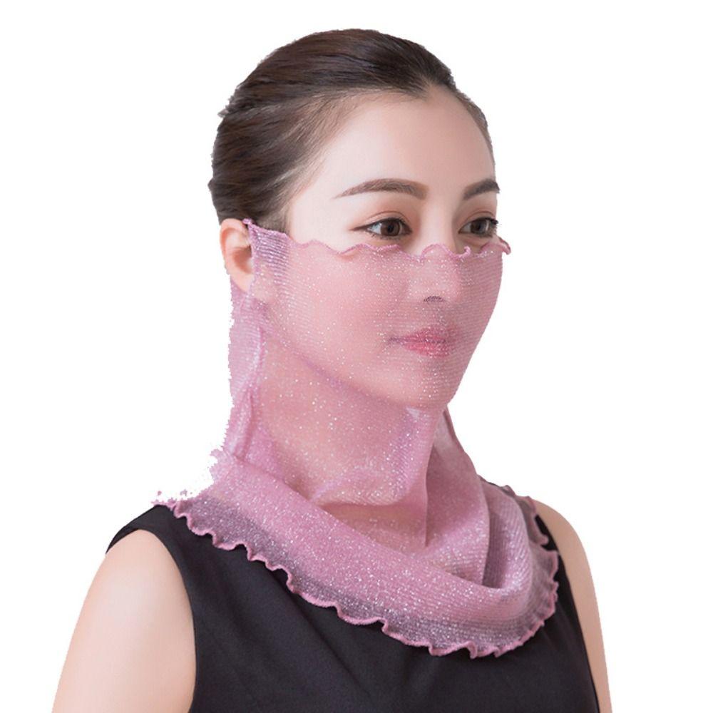 Breathable Fabric Sun Protection Face Mask Thin Texture Breathable Face Scarf Summer Season