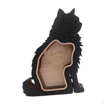 Коробка для хранения кошачьей шерсти, настольное украшение, памятный подарок для любителя, деревянный контейнер для