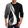 Men's T Shirt O-Neck Clothing Apparel Outdoor Long Sleeve Print Fashion Designer Vintage