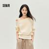 Semir Women's 2025 Winter Slant Shoulder Knit Sweater