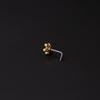 Creative 20GL Stainless Steel Nose Stud with Micro-Inlaid Zircon - Stylish Body Piercing Jewelry