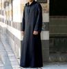 Men's Arabic Style Long Hooded Shirt Robe 2025