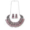 Fashion Latest Stylish Traditional Oxidised Silver Necklace Jewellery Set for Women
